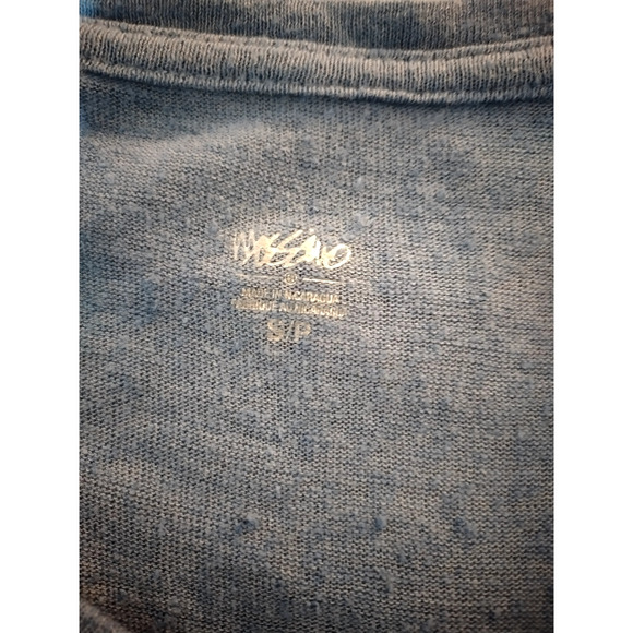 Mossimo Womens Pullover Cap Sleeve V-neck Tee Shirt Blue Size Small - Picture 6 of 16